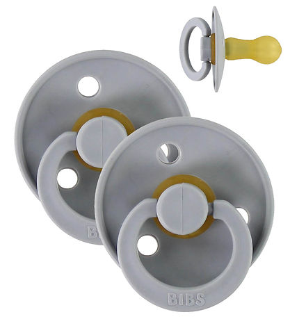 BIBS Colour Pacifiers - Size 2 - 2-Pack - Round - Cloud