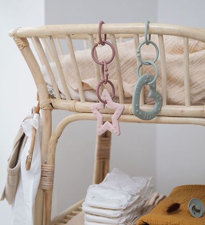 BIBS Teether - Star - Baby Blue