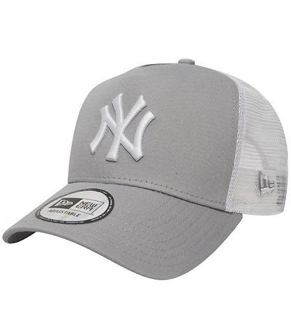 New Era Lippis - Clean Trucker - New York Yankees - Harmaa/Valko