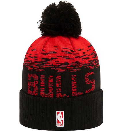 New Era Mtze - Strick - Chicago Bulls - Schwarz/Rot