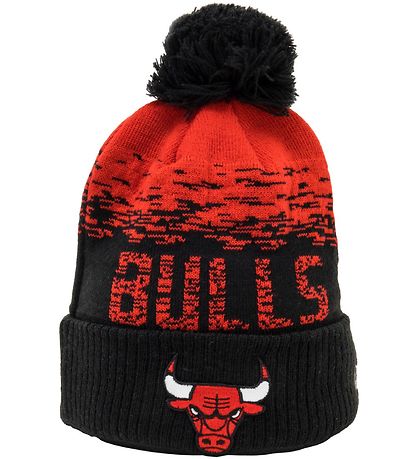 New Era Mtze - Strick - Chicago Bulls - Schwarz/Rot