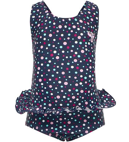 Hummel Swimsuit - hmlFilippa - UV50+ - Navy w. Dot Pattern