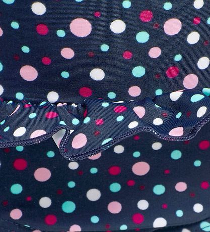 Hummel Swimsuit - hmlFilippa - UV50+ - Navy w. Dot Pattern