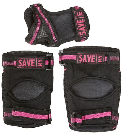 Save My Bein Hlífðabúnaður - Svart/Bleikt