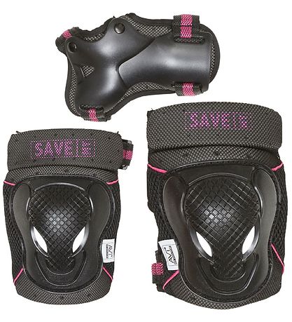 Save My Bein Hlífðabúnaður - Svart/Bleikt