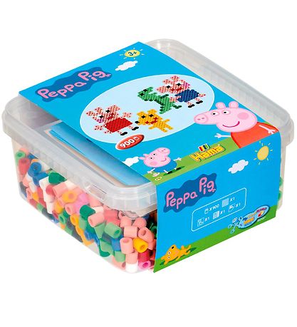 Hama Maxi Perlur - 900 Stk. + 1 plata - Gurra grís