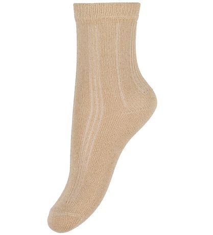 Minymo Sneaker-socken - 2er-Pack - Pale Gold/Silber