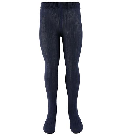 Minymo Strumpfhosen - 2er-Pack - Solid - Marineblau/Blaumeliert 