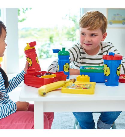 LEGO® Storage Matlåda/Vattenflaska - Iconic Pojke - Grön/Blå