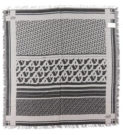 Lala Berlin Scarf - 80x80 - Cube Monogram Light - Black Monog