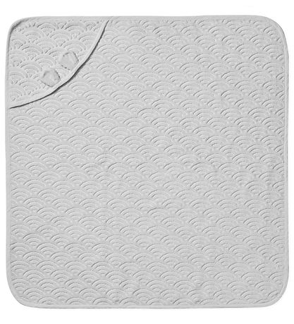 Cam Cam Barnahandklæði - 80x80 cm - Classic+ Grey M. Eyru
