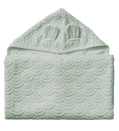 Cam Cam Vauvan pyyhe - 70x130 cm - Dusty Green M. Korvat