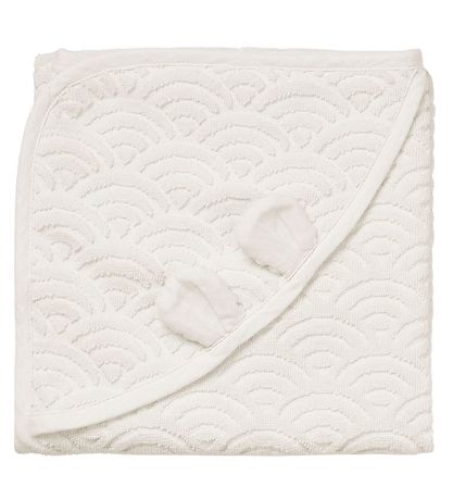 Cam Cam Handklæði m. hettu - 80x80 - Off-White M. Eyru
