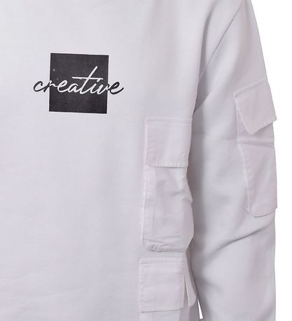 Hound Sweatshirt - White w. Print