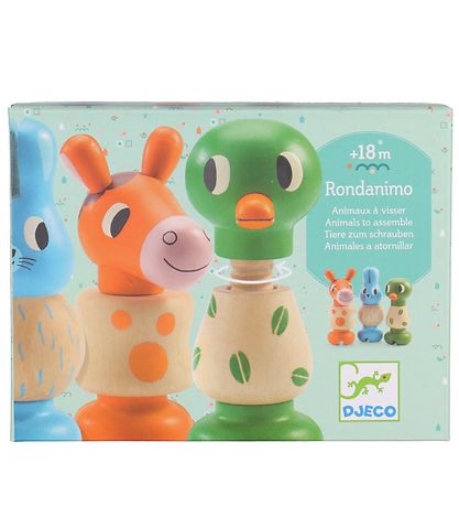 Jouet en bois Djeco - 3 pces - Visser ensemble-Animal