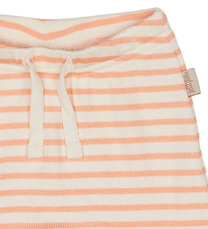 Petit Piao Shorts - Modal Striped - Peach Null/Eggnog