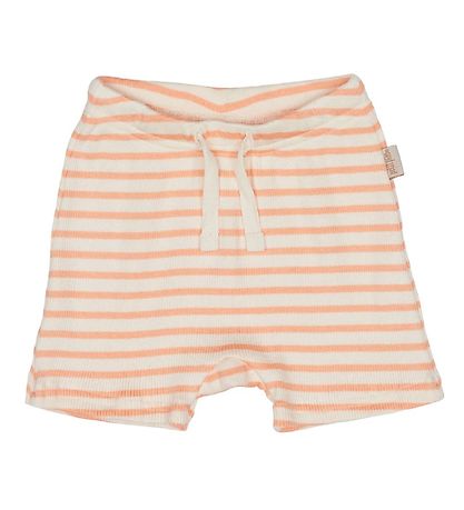 Petit Piao Shorts - Modal Striped - Peach Null/Eggnog