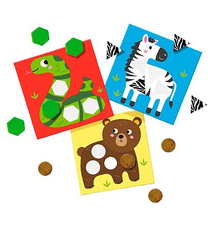 SES Creative Sensoriska Mosaikkort - My First - Djur