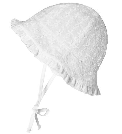 MP Sommarhatt - Flora - Vit m. Spetsar