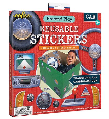 Eeboo Stickers - Wiederverwendbar - Rollenspiele - Auto