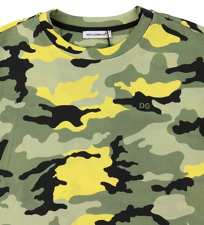 T-Shirt Dolce & Gabbana - Skate - Vert/Jaune Fluo Camouflage