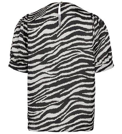 Petit by Sofie Schnoor Stuttermabolur - Svart/Hvítur M. Zebra my