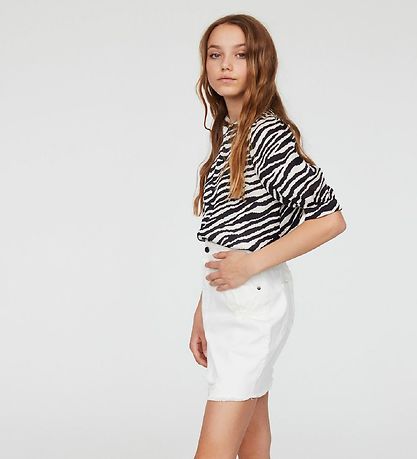 Petit by Sofie Schnoor Stuttermabolur - Svart/Hvítur M. Zebra my