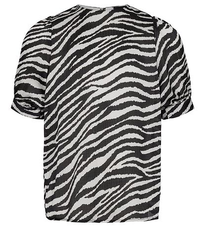 Petit by Sofie Schnoor Stuttermabolur - Svart/Hvítur M. Zebra my