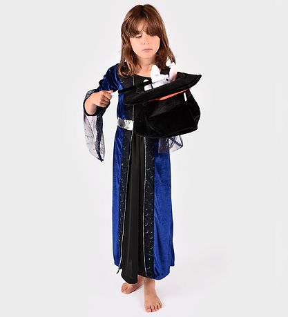 Den Goda Fen Kostüm - Heks m. Hexenhat - Navy/Schwarz
