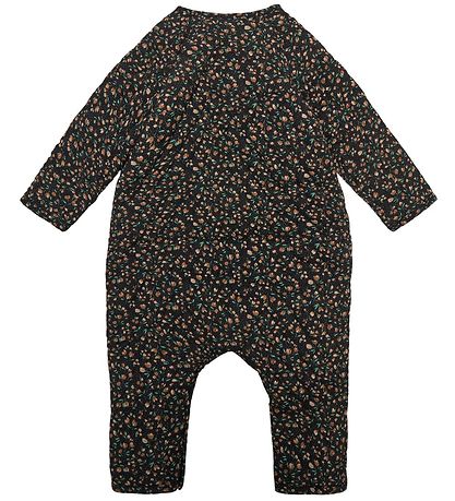 Petit by Sofie Schnoor Strampler - Fiola - Schwarz m. Blumen