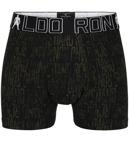 Ronaldo Boxers - 2-Pack - Grey Melange/Black w. Pattern