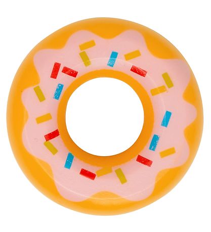 MaMaMeMo Play Food - Wood - Donut w. Pink Glaze