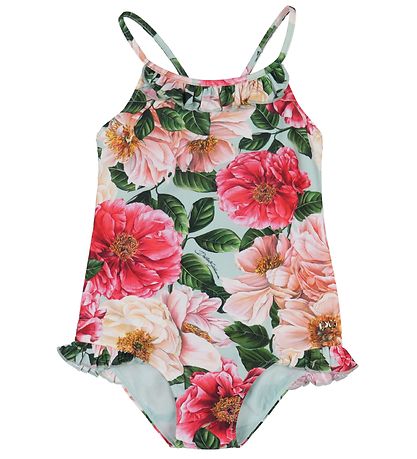 Dolce & Gabbana Sundföt - Blár M. Bleik blóm