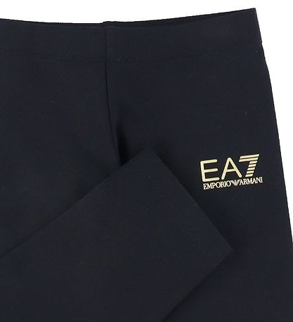 EA7 Leggings - Svart M. Gull/Lógó