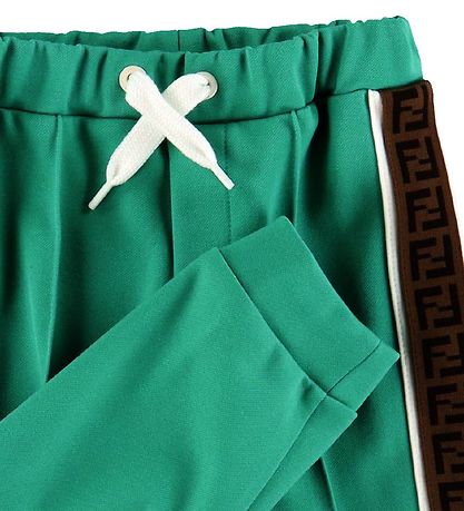 Fendi Trousers - Green w. Logo Ribbon