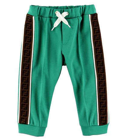 Fendi Trousers - Green w. Logo Ribbon