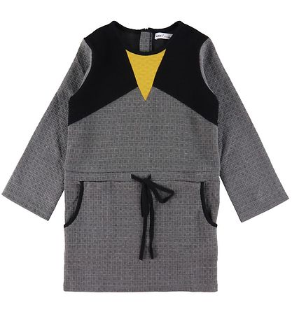 Hust and Claire Kleid - Wilde - Grau m. Schwarz Gelb