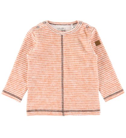 Hust and Claire Pullover - August - Orange/Weiß gestreift