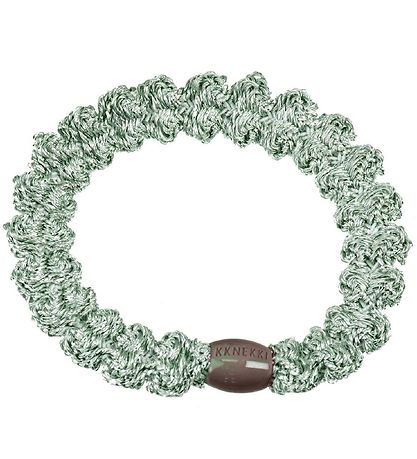 Kknekki Hair Tie - Dusty Green Glitter w. Lace