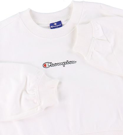 Champion Fashion Sweatshirt - Cropped - White w. Logo