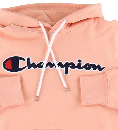 Champion Fashion Hoodie - Coral w. Logo