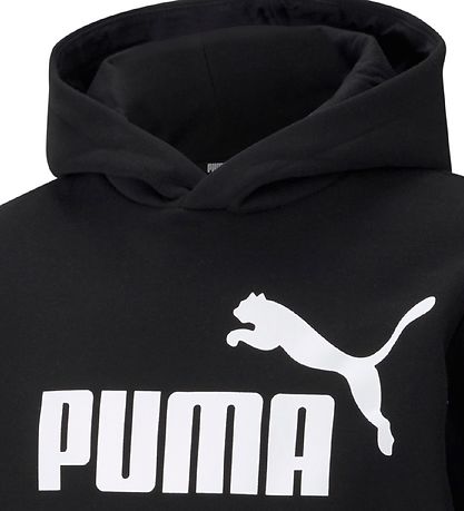 Puma Hoodie - Ess Big Logo - Svart m. Tryck