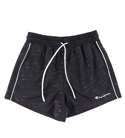 Champion shorts with logo all over clearance