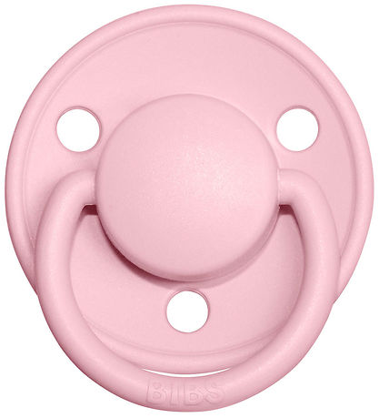 BIBS De Lux Pacifiers - Size 2 - 2-Pack - Round - Ivory/Baby Pin