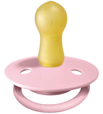 BIBS De Lux Pacifiers - Size 2 - 2-Pack - Round - Ivory/Baby Pin