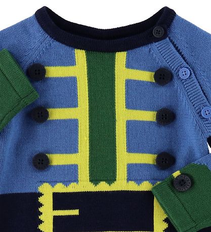 Stella McCartney Kids Blouse - Gebreid - Blauw m. Piratenjasje