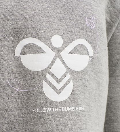 Hummel Sweatshirt - hmlAlberte - Grey w. Print