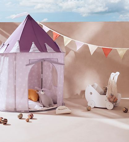 Kids Concept Play Tent - 100x130 cm - Purple w. Stars