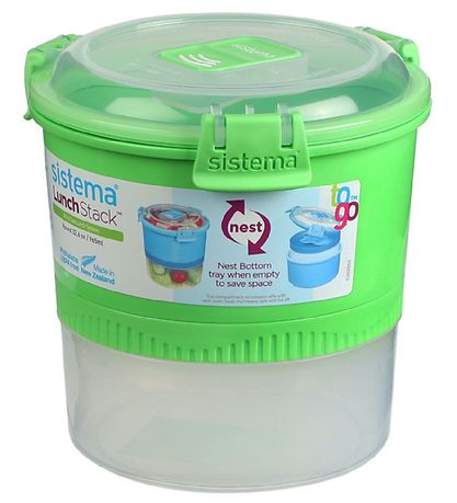 Sistema Lunchbox w. Cutlery - Lunch Stack - 965 ml - Green