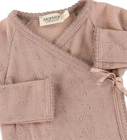 MarMar Wrap Bodysuit l/s - Belita - Wool - Burnt Rose